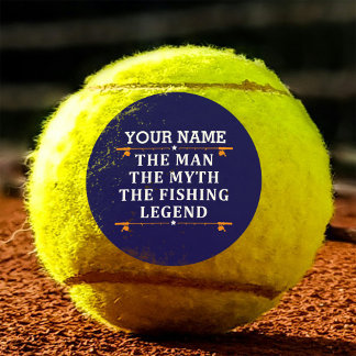 Personalized The Man The Myth The Fishing Legend Tennis Balls