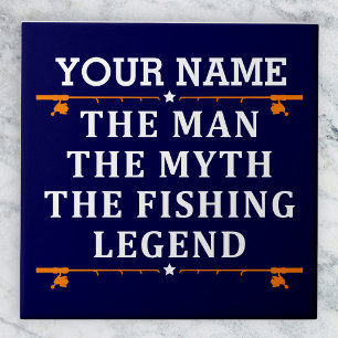 Personalized The Man The Myth The Fishing Legend Tile