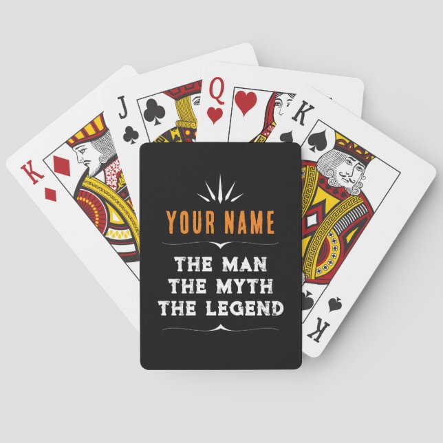 Personalized The Man The Myth The Legend Gifts Playing Cards (Back)