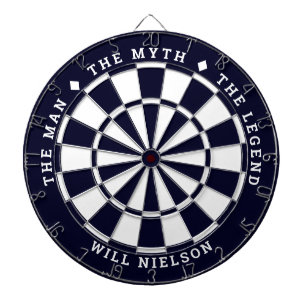Personalized "The man, the myth, the legend" Name Dartboard
