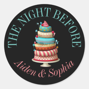 Personalized the night before stickers