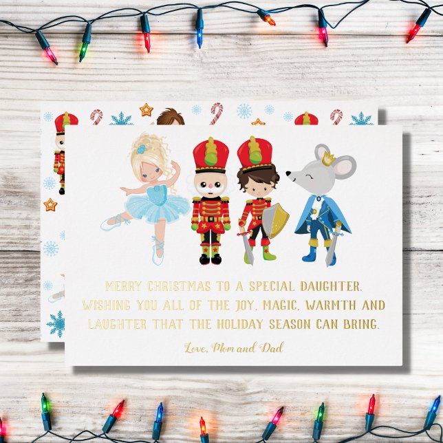 Personalized The Nutcracker Ballet Christmas Foil Holiday Card (Creator Uploaded)