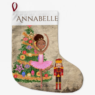Personalized The Nutcracker Clara Ballet Holiday Large Christmas Stocking