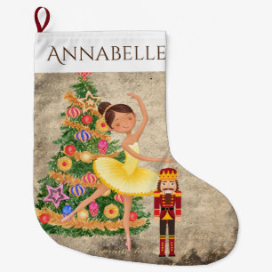 Personalized The Nutcracker Clara Ballet Holiday Large Christmas Stocking