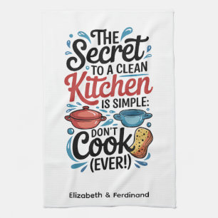 Personalized The Secret to a Clean Kitchen Towel