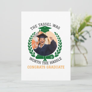 Personalized The Tassel Was Worth the Hassle Photo Holiday Card