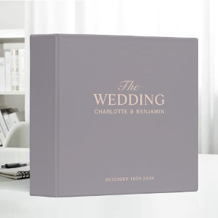 Personalized The Wedding Album Elegant Minimalist Binder