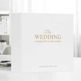 Personalized The Wedding Album Elegant Minimalist Binder