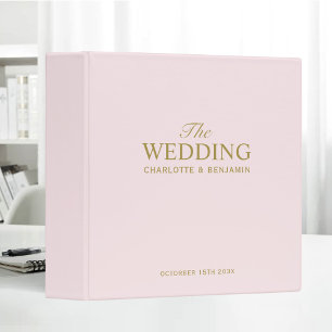 Personalized The Wedding Album Elegant Minimalist Binder