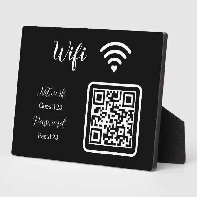 Personalized The Wifi Password Sign for Business  Plaque (Side)