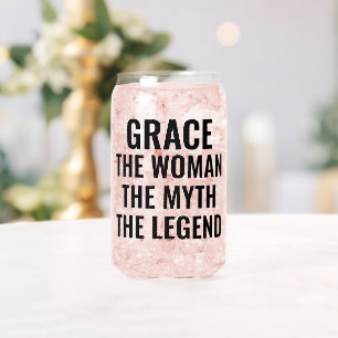 Personalized The Woman The Myth The Legend Can Glass