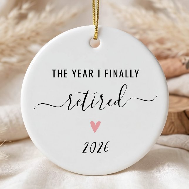 Personalized The Year I Finally Retired  Ceramic Ornament (Creator Uploaded)