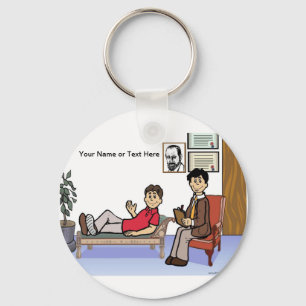 Personalized Therapist, Counsellor - Male Cartoon Keychain