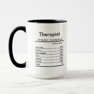 Personalized Therapist Nutrition Facts,Two-Tone  Mug