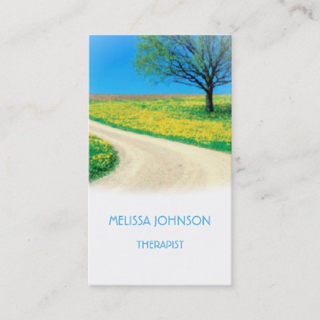 Personalized Therapist Psychologist Business Cart Business Card (Front)