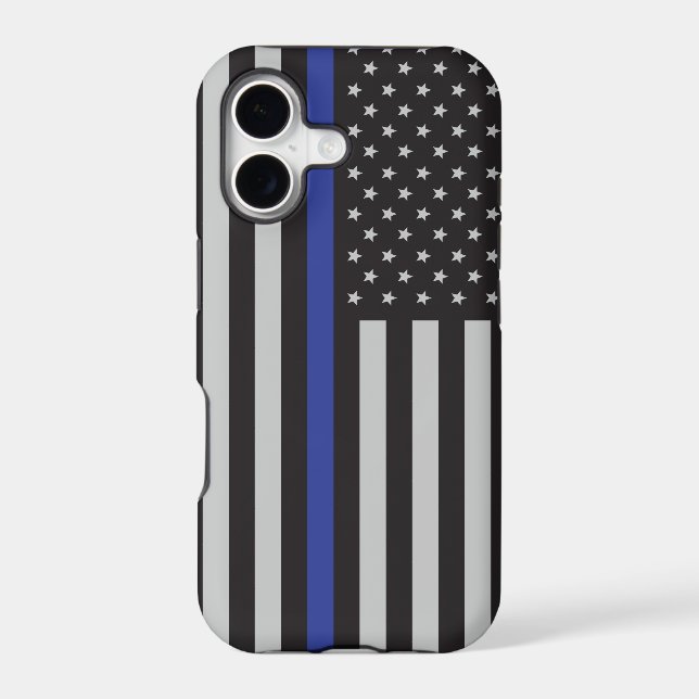 Personalized Thin Blue Line American Flag (Back)