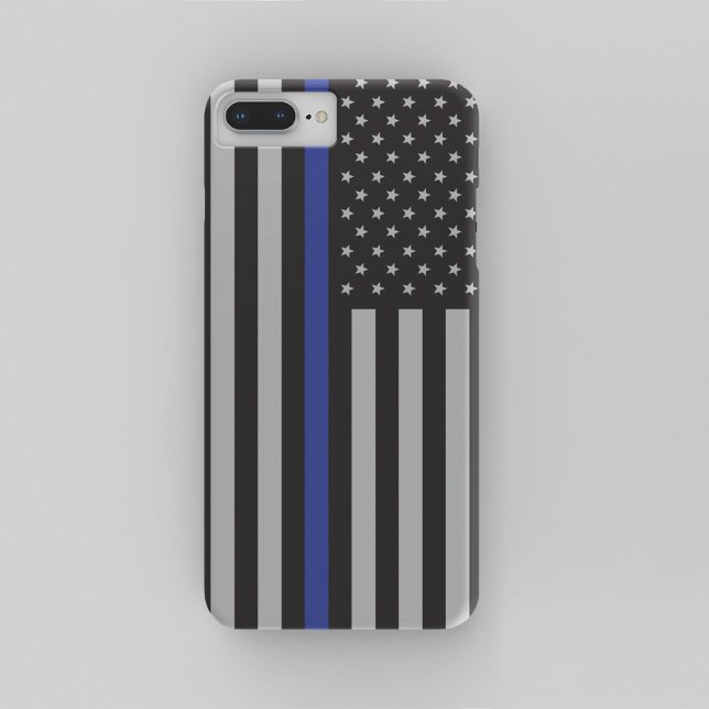 Personalized Thin Blue Line American Flag Case-Mate iPhone Case (Creator Uploaded)
