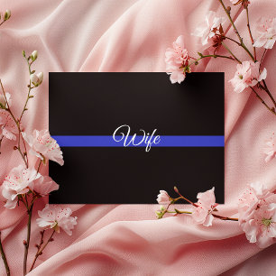 Personalized Thin Blue Line American Flag Postcard