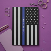 Personalized Thin Blue Line American Flag