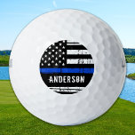 Personalized Thin Blue Line Flag Police Officer Golf Balls<br><div class="desc">Thin Blue Line Police Golf Balls - USA American flag design in Police Flag colours, distressed design . This personalized police golf balls are perfect law enforcement officer gifts, police retirement gifts, police officer gifts. Personalize these police thin blue line golf balls with police officers name. COPYRIGHT © 2020 Judy...</div>