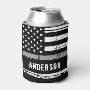 Personalized Thin Grey Line Correctional Officer Can Cooler