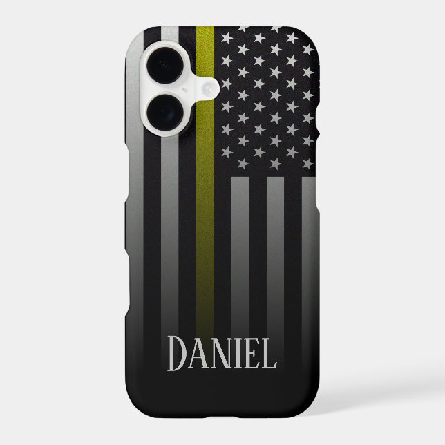 Personalized Thin Yellow Line Flag (Back)