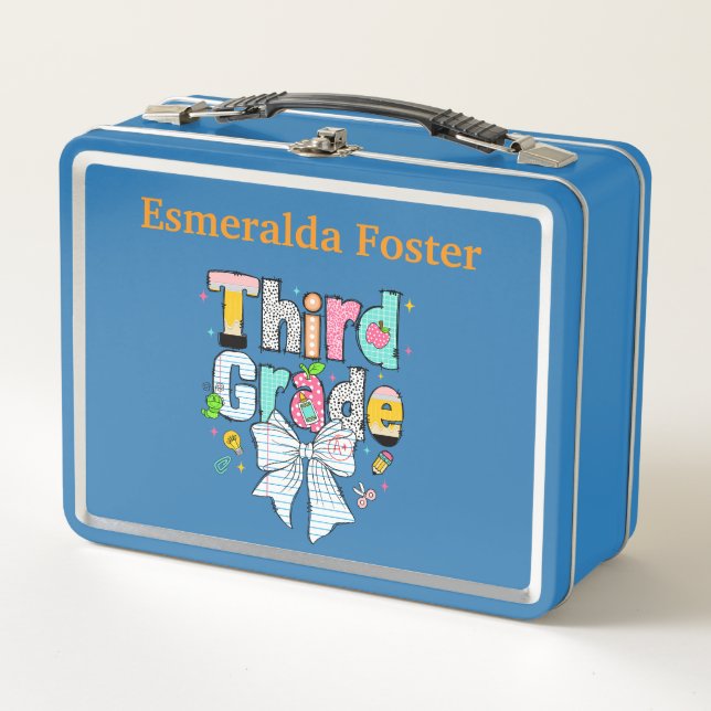Personalized Third Grade Lunch Box (Front)