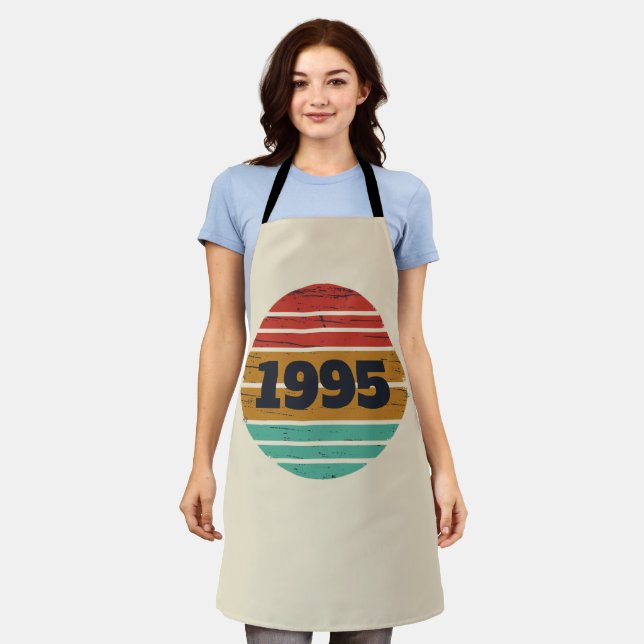 Personalized thirty vintage 30th birthday party apron (Worn)
