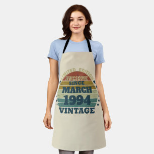 Personalized Thirty vintage 30th birthday party Apron