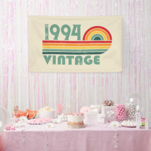 Personalized Thirty vintage 30th birthday party Banner