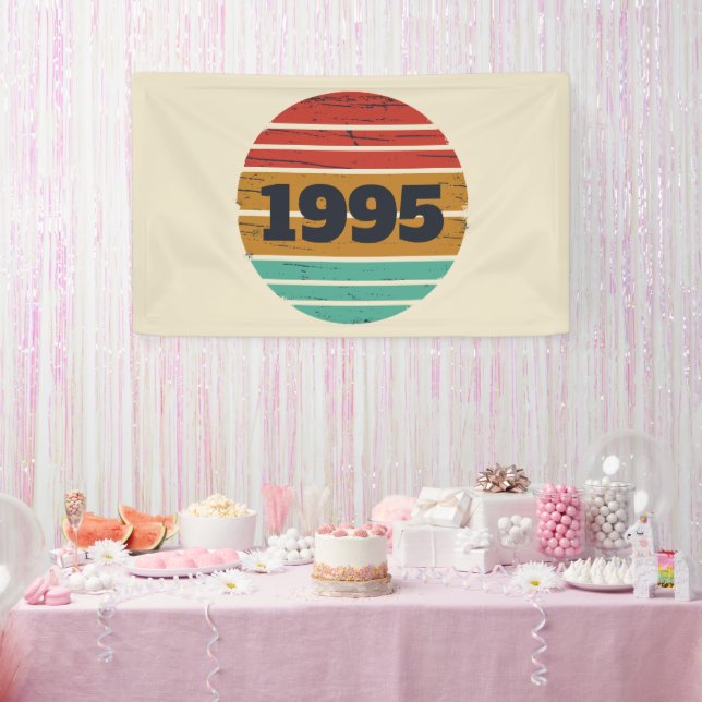 Personalized thirty vintage 30th birthday party banner (Party)