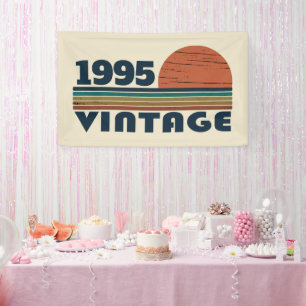 Personalized thirty vintage 30th birthday party banner