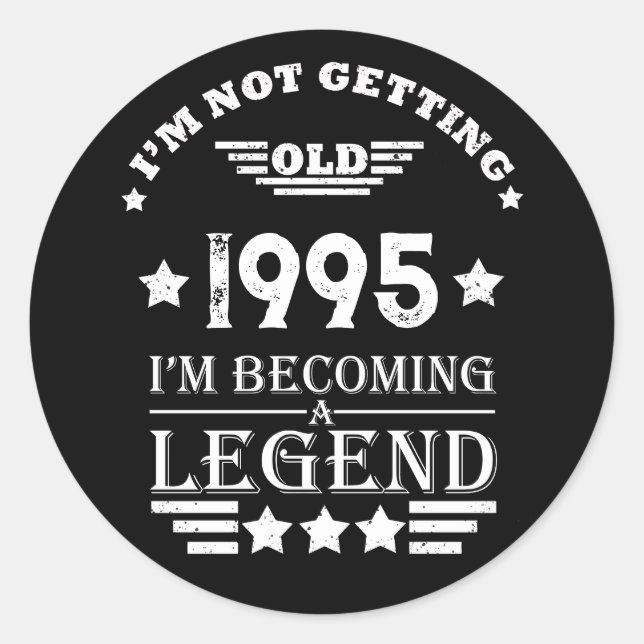 Personalized Thirty vintage 30th birthday party Classic Round Sticker (Front)