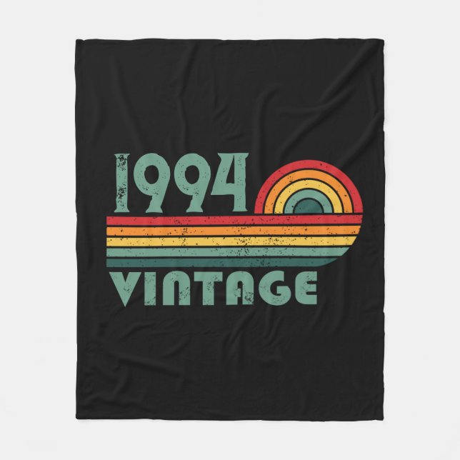 Personalized Thirty vintage 30th birthday party Fleece Blanket (Front)