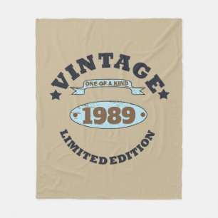 Personalized thirty vintage 30th birthday party fleece blanket