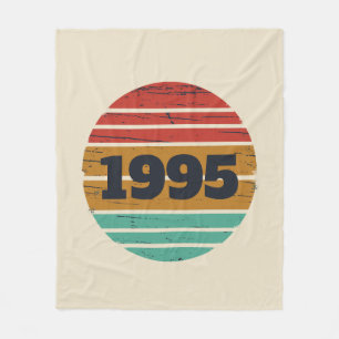 Personalized thirty vintage 30th birthday party fleece blanket