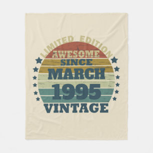 Personalized Thirty vintage 30th birthday party Fleece Blanket