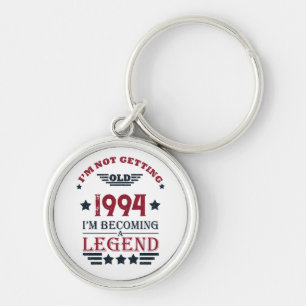 Personalized thirty vintage 30th birthday party keychain