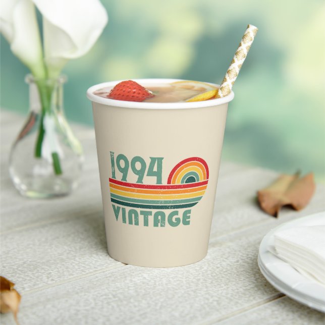Personalized Thirty vintage 30th birthday party Paper Cups (Insitu)