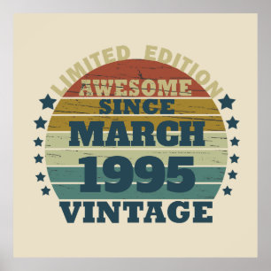 Personalized Thirty vintage 30th birthday party Poster