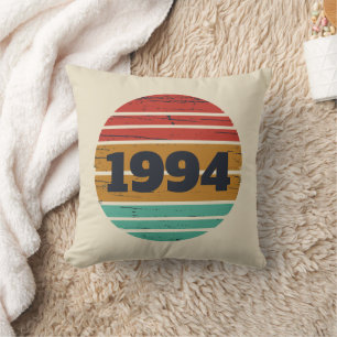 Personalized Thirty vintage 30th birthday party Throw Pillow