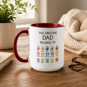 Personalized This Amazing Dad Belongs To   Custom  Mug