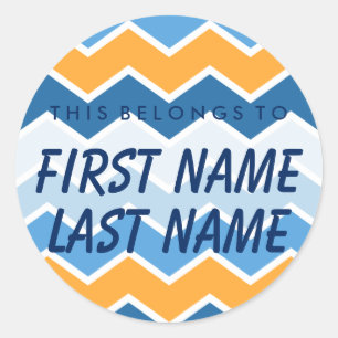 Personalized This Belongs To Round Sticker