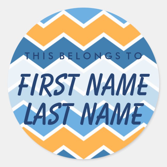 Personalized This Belongs To Round Sticker (Front)