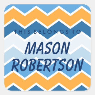 Personalized This Belongs To Square Sticker