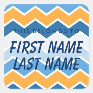 Personalized This Belongs To Square Sticker