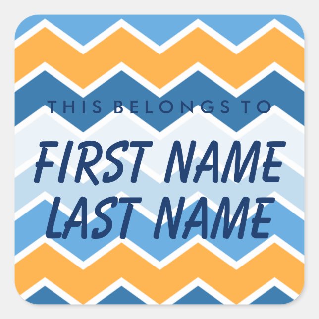 Personalized This Belongs To Square Sticker (Front)