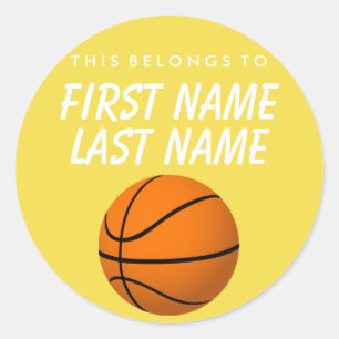Personalized This Belongs To Sticker -  Basketball
