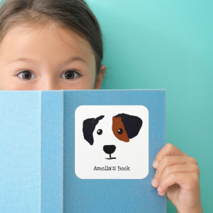 Personalized This Book Belongs To Dog  Square Sticker