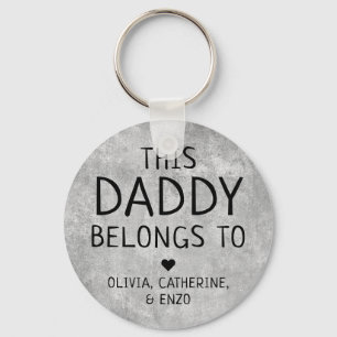Personalized This Daddy Belongs To Father's Day Ke Keychain